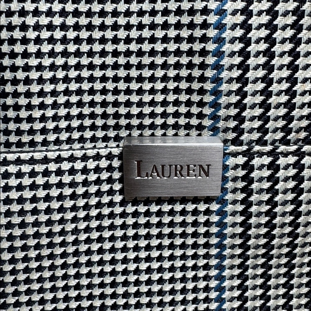 Ralph Lauren Black & White Houndstooth Shoulder Purse Tote Bag - Picture 2 of 11
